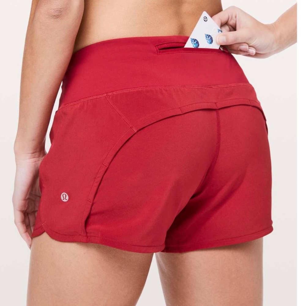 Lululemon Run Times Short II Dark Red 4”